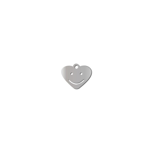 Dije Acero Corazon Feliz 15 x 19mm 2 Argolla x 1mm