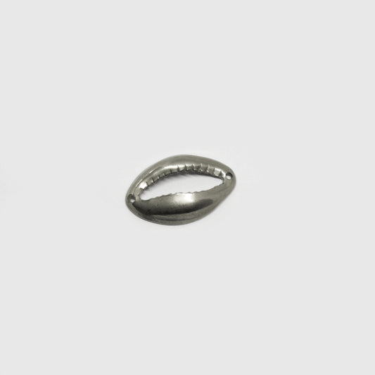 Dije Acero Concha Nikel 17 x 11mm 2 Huecos – Tono níquel