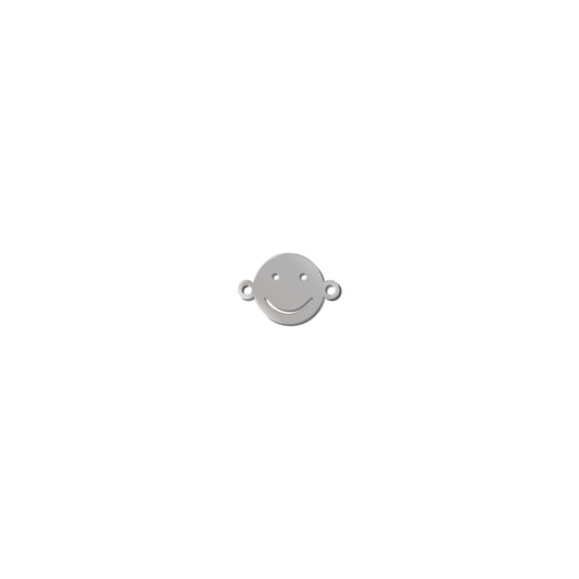 Dije Acero Cara Feliz 10mm 2 Argolla x 1mm