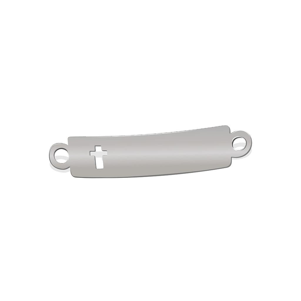 Base Pulsera Acero 36 x 7mm Cruz x 1mm