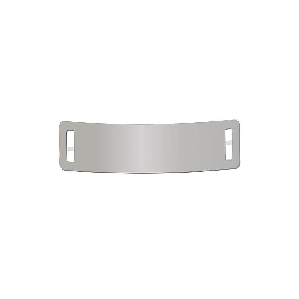 Base Placa Pulsera Acero Plateado 37 x 10mm