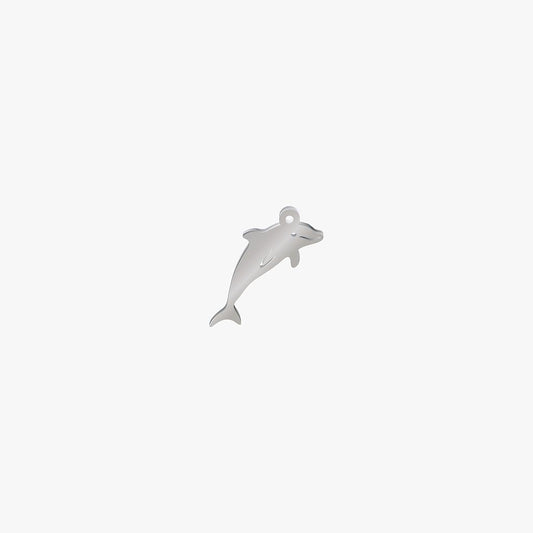 Dije Acero Delfin Plateado 18 x 8mm x 1mm 1 Argolla
