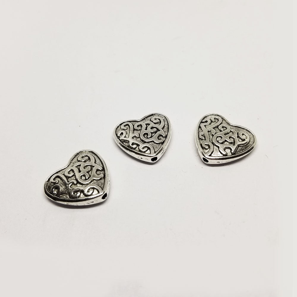 Pewter Separador Corazon 17 x 18mm 11305 – Envejecido