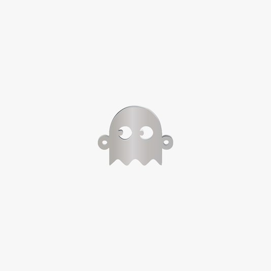 Dije Acero Fantasma Plateado 12 x 16mm x 1mm 2 Argolla