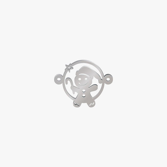 Dije Acero Circulo-galleta Plateado 15 x 18mm x 1mm 2 Argolla