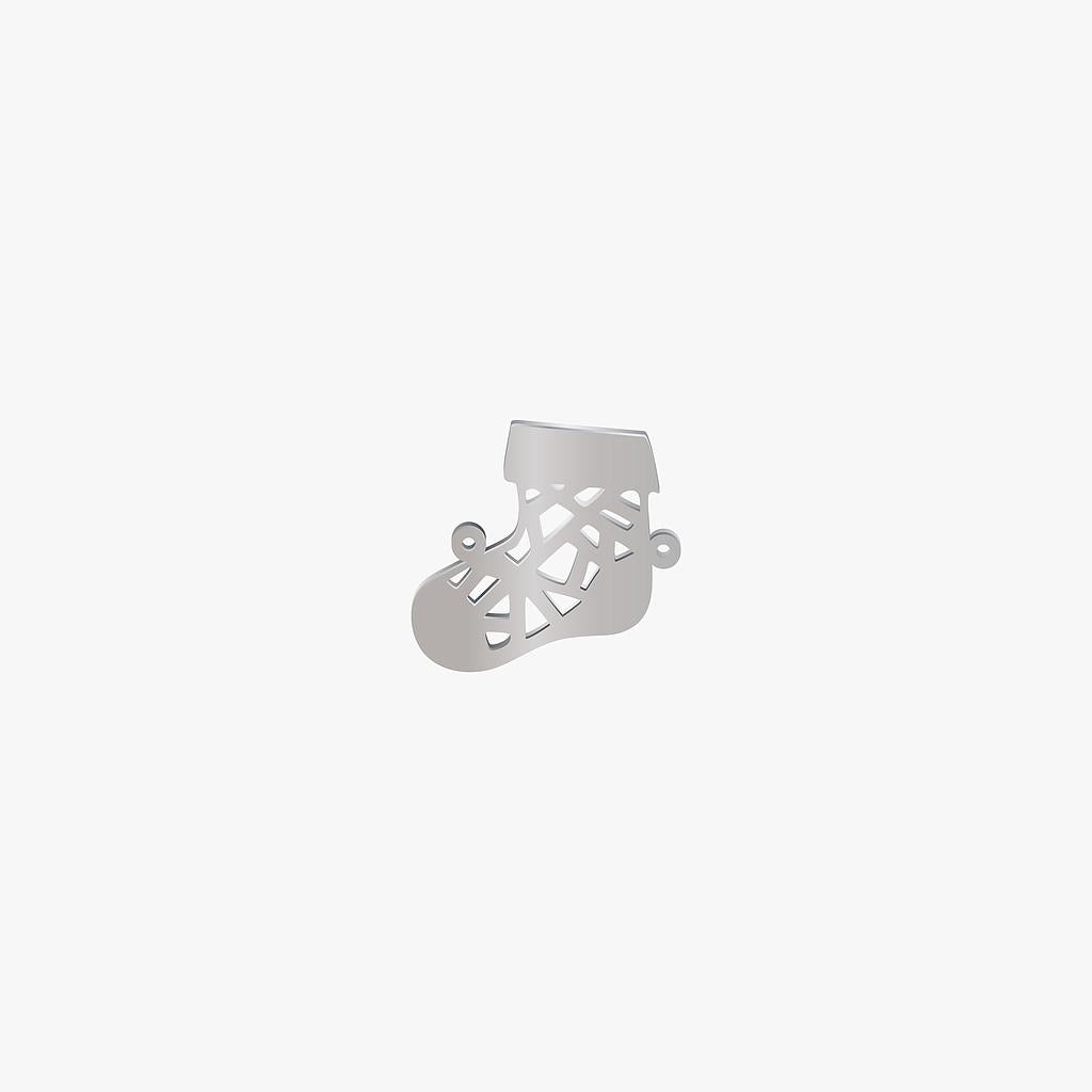 Dije Acero Calceta Plateado 15 x 17mm x 1mm 2 Argolla