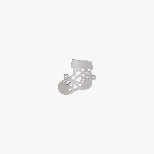 Dije Acero Calceta Plateado 15 x 17mm x 1mm 2 Argolla