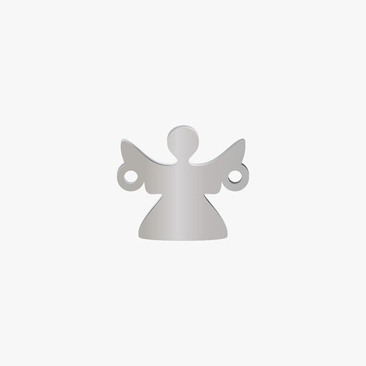Dije Acero Angel Plateado 12 x 14mm x 1mm 2 Argolla