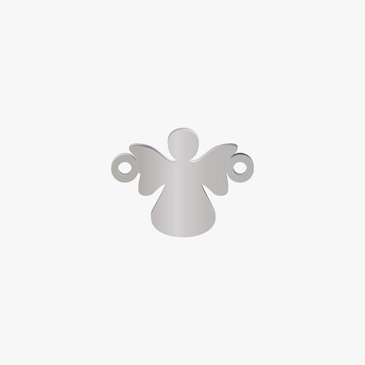 Dije Acero Angel Plateado 12 x 16mm x 1mm 2 Argolla