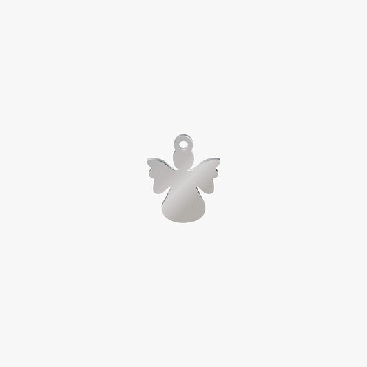 Dije Acero Angel Plateado 10 x 10mm x 1mm 1 Argolla