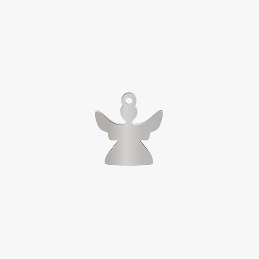 Dije Acero Angel Plateado 23 x 23mm x 1mm 1 Argolla