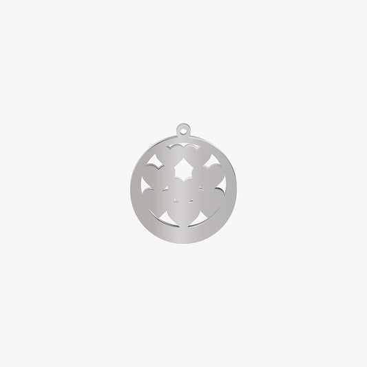 Dije Acero Circulo 8 Corazones 30mm x 1mm 1 Argolla