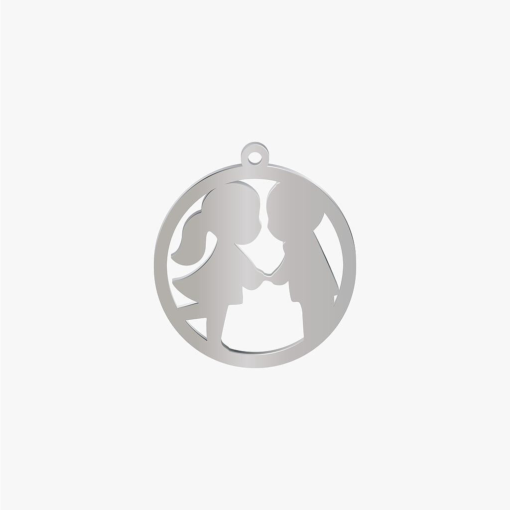 Dije Acero Circulo Pareja 30mm x 1mm 1 Argolla
