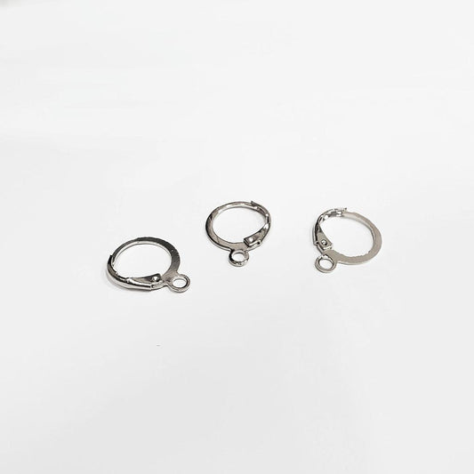 Gancho Frances Redondo Plateado 16 x 13mm x 10pcs