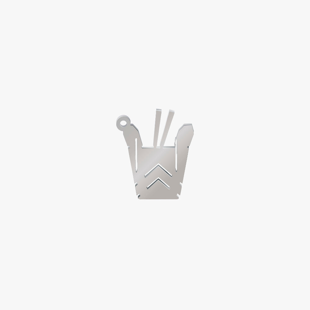 Dije Acero Comida China 15 x 13mm x 1mm 1 Argolla