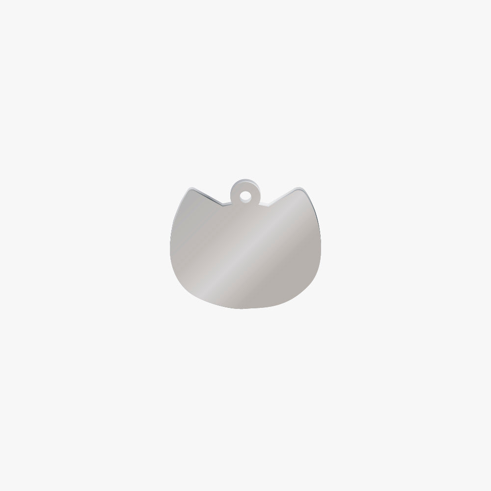Dije Acero Cara Gato 13 x 15mm x 1mm 1 Argolla