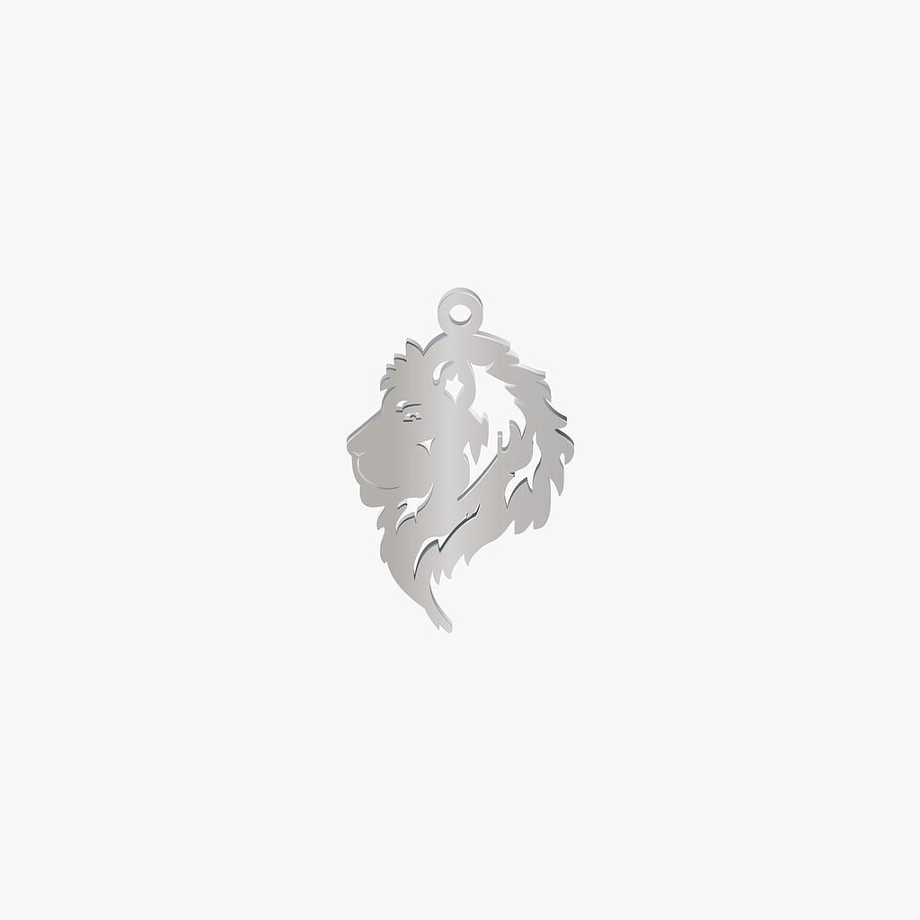 Dije Acero Cabeza Leon 22 x 15mm x 1mm 1 Argolla