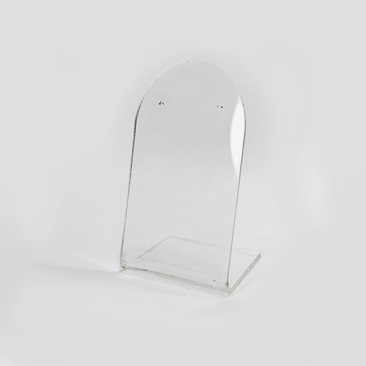 Exhibidor 2 Arete Acrílico 13 x 7cm x 3mm (base 5cm)