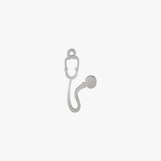 Dije Acero Estetoscopio 30 x 15mm x 1mm 1 Argolla