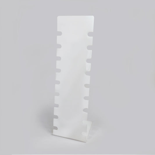 Exhibidor Rectangular Acrílico 30 x 9cm x 18 Ranuras de 10mm x 3mm