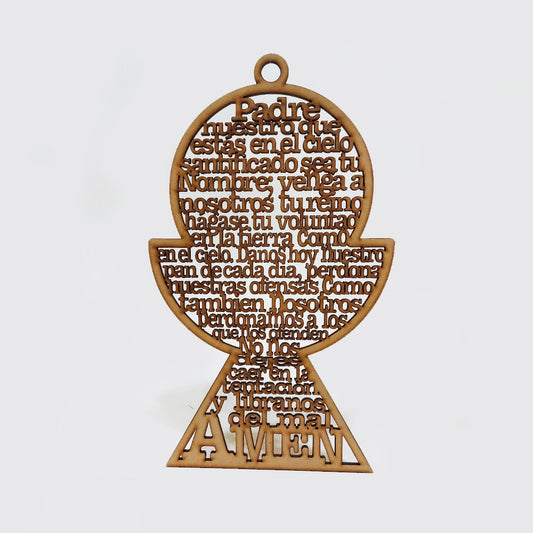 Caliz-padre Nuestro Mdf 25 x 15cm x 3mm