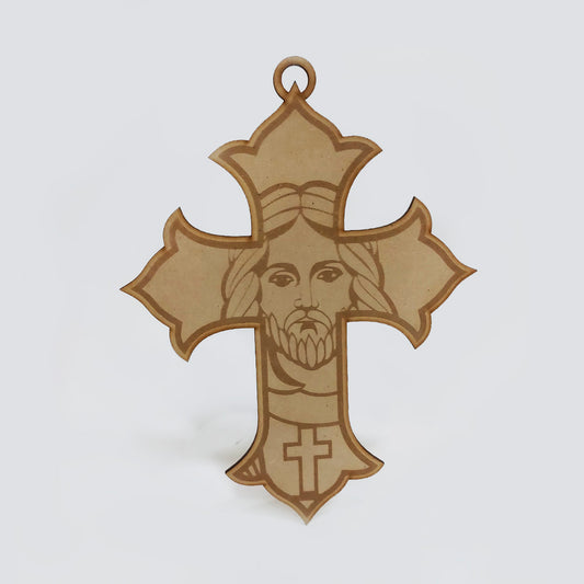 Cruz Imagen Cristo Mdf 25 x 18.4cm x 3mm