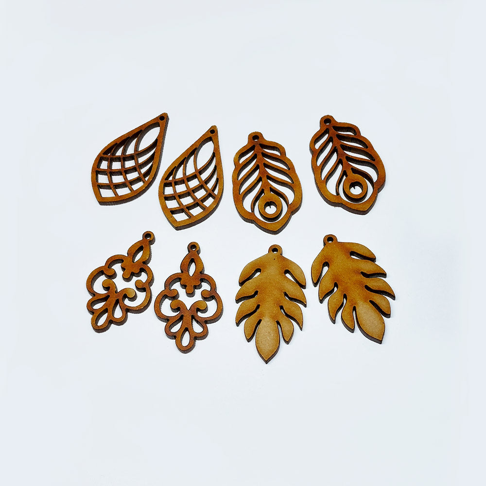 Figuras Madera Surtida O 4 Pares x 3mm