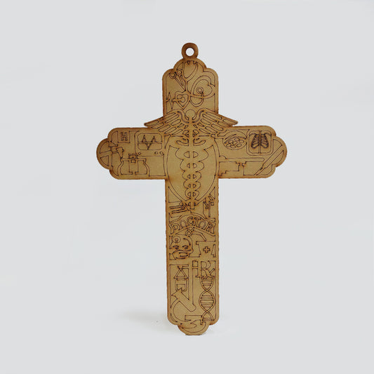 Cruz Medicina Mdf 25 x 16cm x 3mm 1 Argolla
