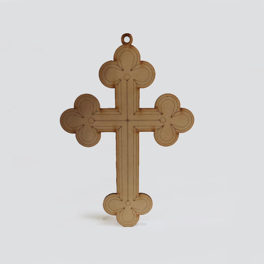 Cruz Puntas Redondas Mdf 25 x 16.7cm x 3mm 1 Argolla