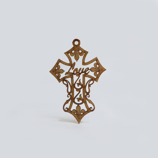 Cruz Love Mdf 15.8 x 10.5cm x 3mm 1 Argolla