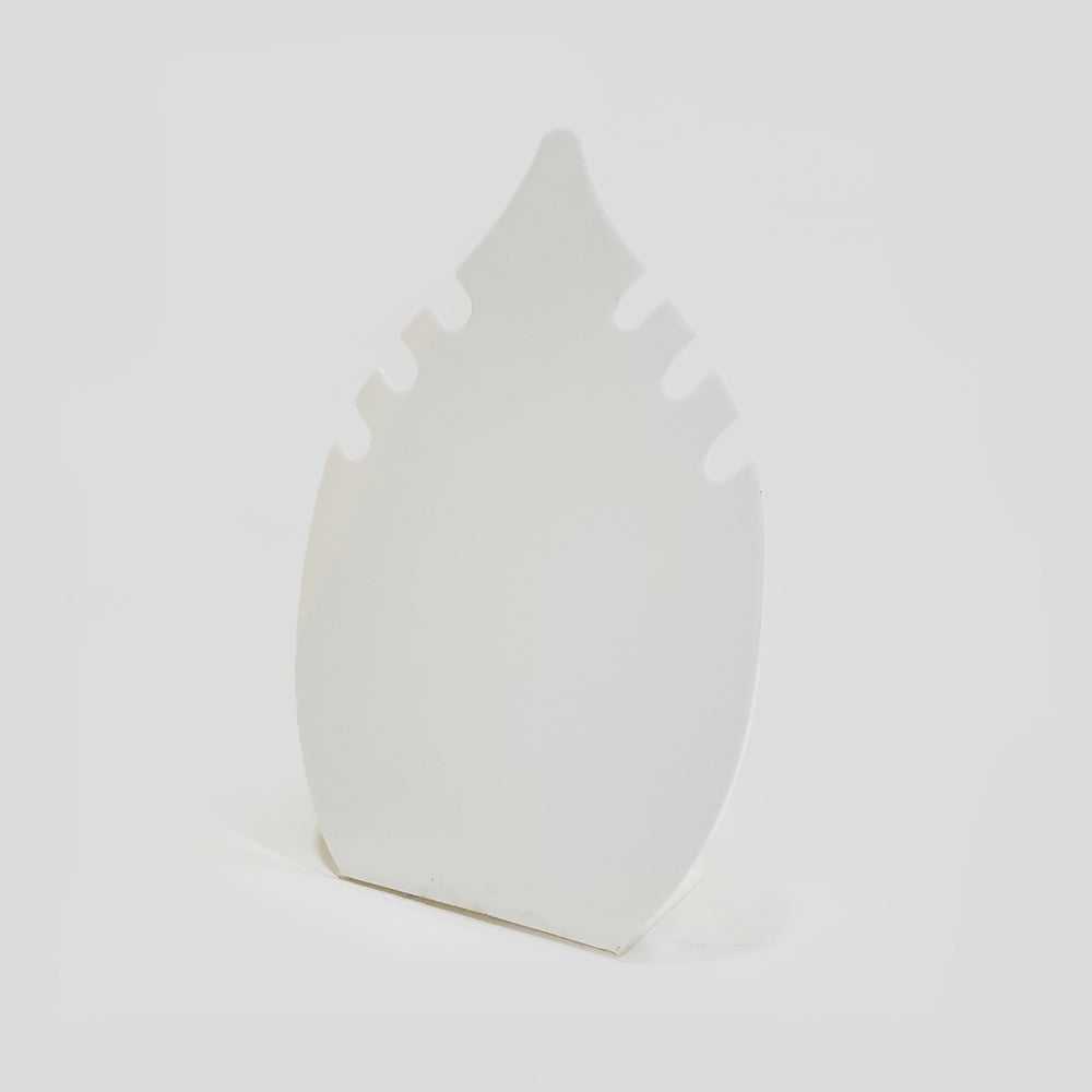 Exhibidor en Forma de Hoja Acrílico 24.5 x 17cm x 3mm (base 5.5cm)