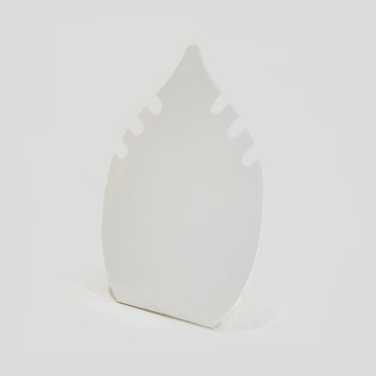 Exhibidor en Forma de Hoja Acrílico 24.5 x 17cm x 3mm (base 5.5cm)