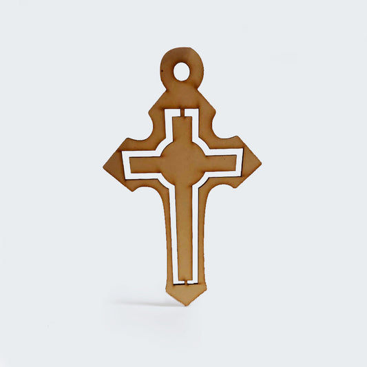 Cruz con Puntas Mdf 25 x 13.6cm x 3mm 1 Argolla