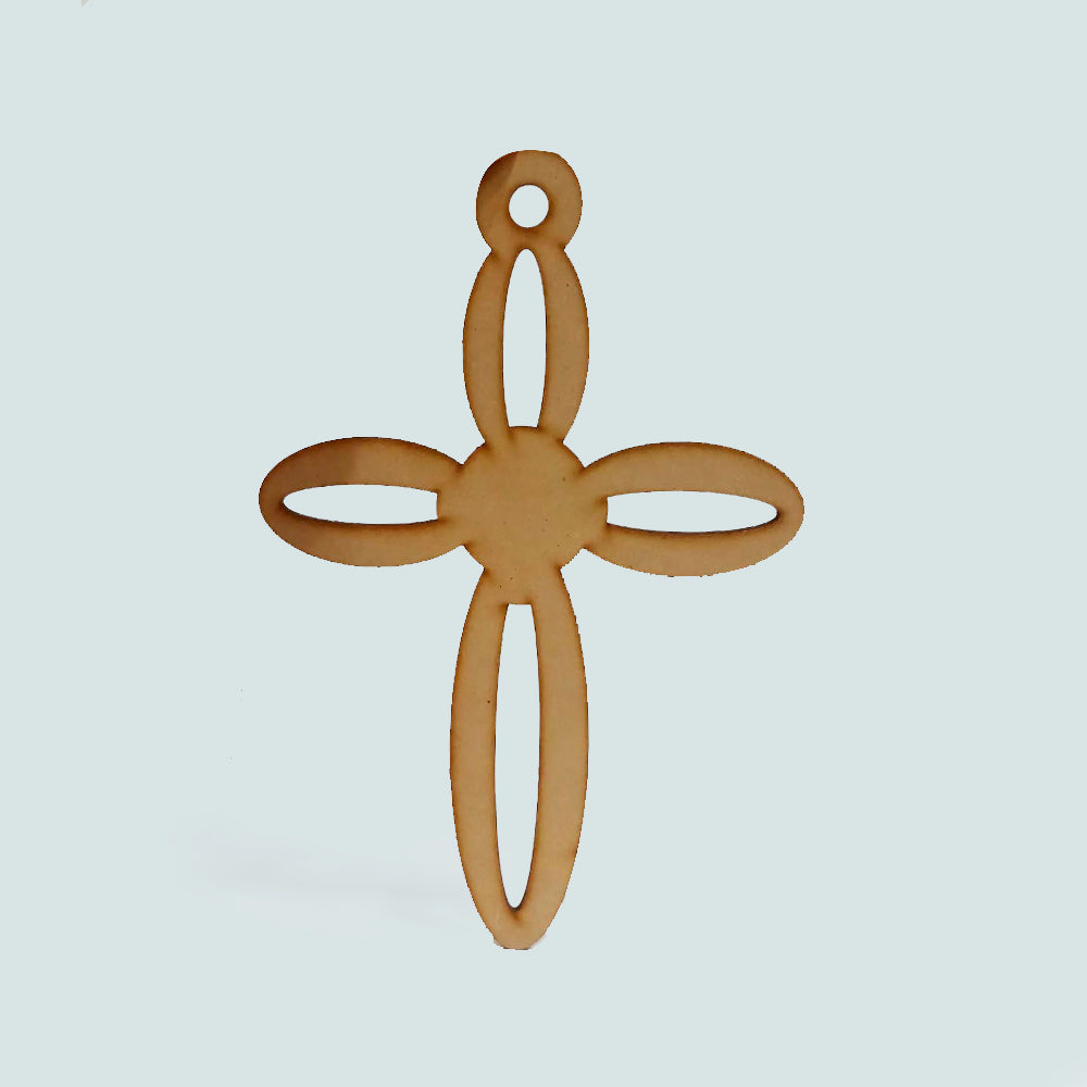 Cruz Mdf 25 x 17cm x 3mm 1 Argolla