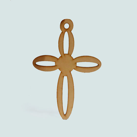 Cruz Mdf 25 x 17cm x 3mm 1 Argolla