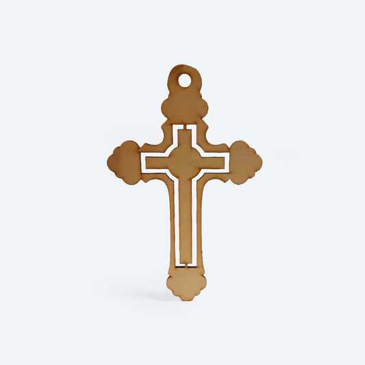Cruz con Silueta Mdf 25 x 15.4cm x 3mm 1 Argolla