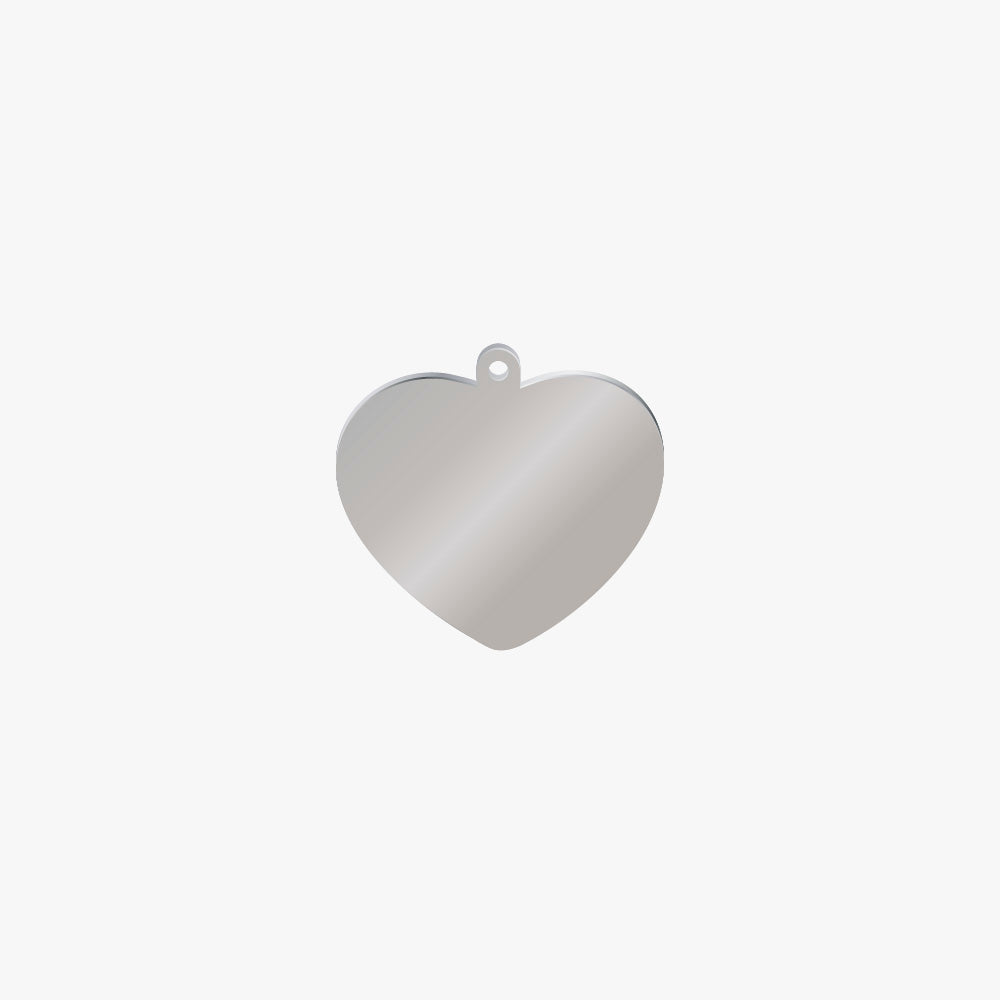 Dije Acero Corazon 22 x 24mm x 1mm 1 Argolla