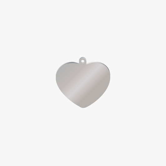 Dije Acero Corazon 22 x 24mm x 1mm 1 Argolla