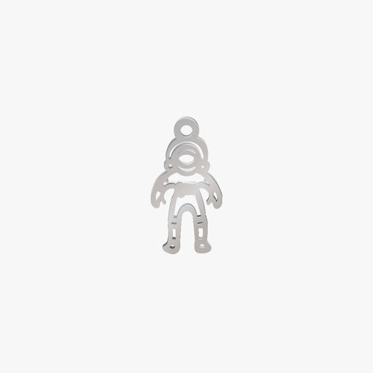 Dije Acero Astronauta 15 x 8mm x 1mm 1 Argolla