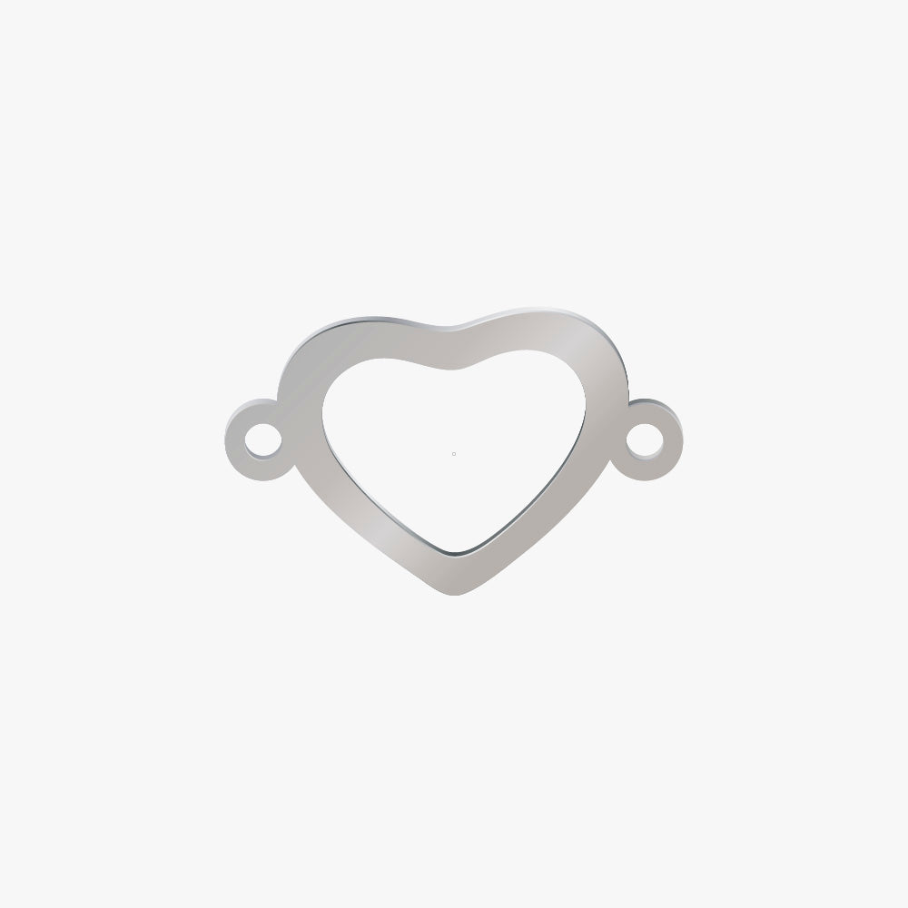 Base Separador Placa-corazon 20mm x 1mm 2 Argollas