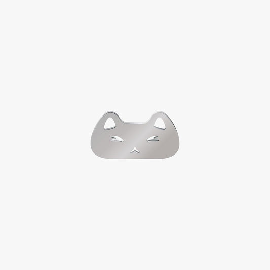 Dije Acero Cabeza Gato 27 x 14mm x 2mm