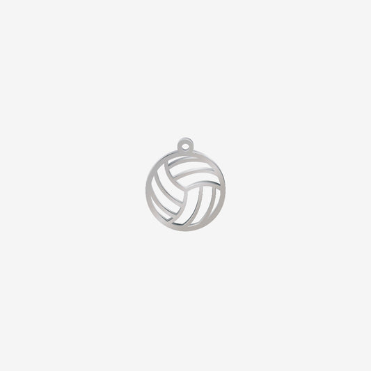 Dije Acero Balon Volleyball Plateado 15mm x 1mm 1 Argolla