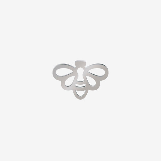 Dije Acero Abeja Plateado 15 x 22mm x 1mm