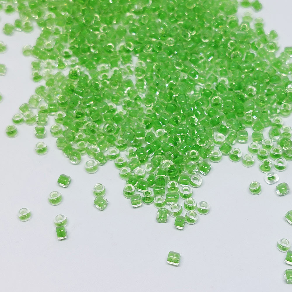 Mostacilla Transparente Fondo Verde 12/0