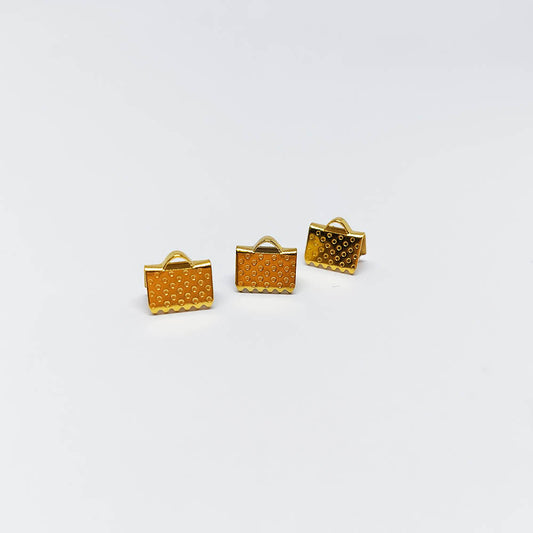 Terminal Maleta Acero Dorado 8mm