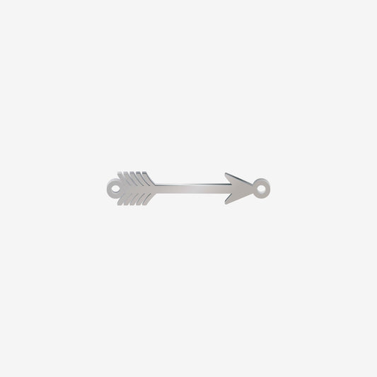 Dije Acero Flecha Plateado 5 x 27mm x 1mm 2 Argolla