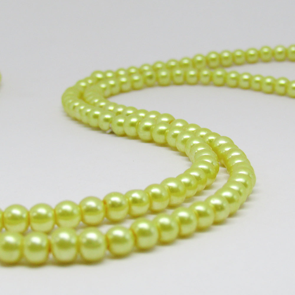 Perla Acrílica 4mm Amarillo Claro
