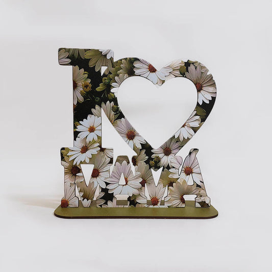 Corazon Mama Mdf con Impresion Uv 20 x 20cm x 3mm