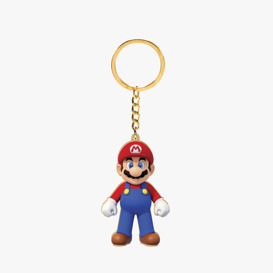 Llavero Acero Dorado Mario Bross + Impresion Uv 6.9cm Aprox. x 2mm