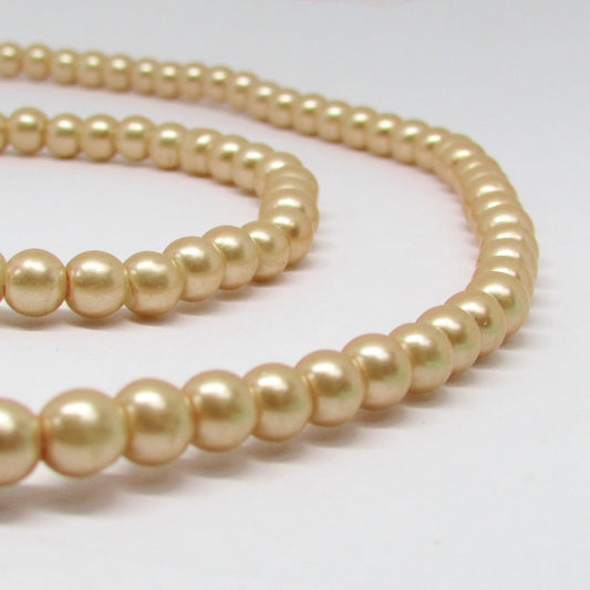 Perla Acrílica 6mm Beige Oscuro